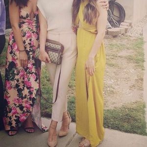 Light pink high waist trousers